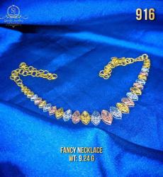 22K Tricolor Gold Fancy Necklace