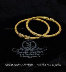 21K Hallmarked Gold Bangles (Churi)