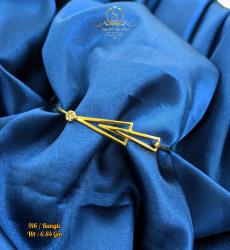 22K Gold Ledies Bangle Triangle Design