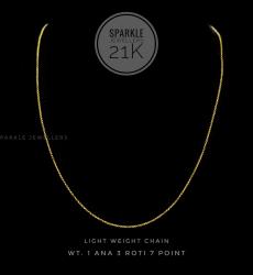 21K Gold Light Weight Chain