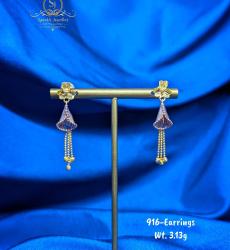 22 Karat Gold Jhumka Earrings