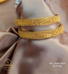 22k Dubai Gold Solid Churi