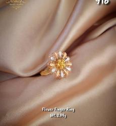 22 Karat (916) Gold Flower Finger Ring