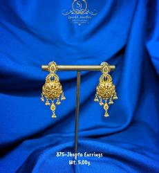 Elegant 21K Gold Jhapta Earrings