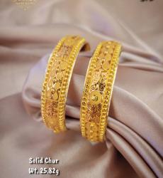 Traditional 21k Solid Gold Chur Bangles