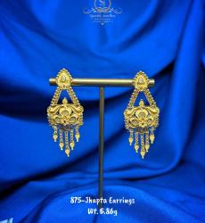 21k Gold Polish Jhapta Earrings