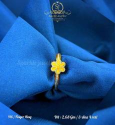 22 Karat Gold Women Floral Ring