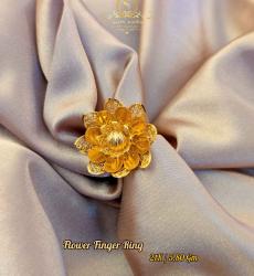 21K Fancy Gold Flower Finger Ring