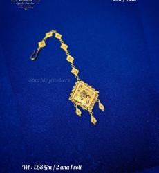 21K Gold Tikli Maang Tikka