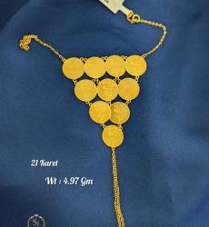 Floral Coin 21K Gold Raton Chur
