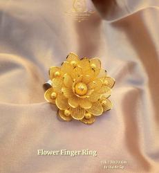 Beautiful Floral 21k Gold Finger Ring