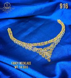 916 Hallmarked Fancy Gold Necklace