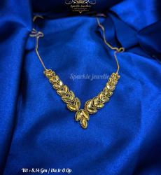916 Gold Tanmaniya Chain Leaf Design