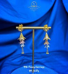 916 Gold Fancy Earrings