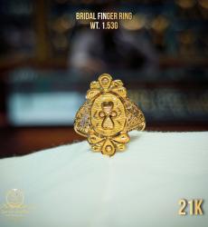 21K Yellow Gold Bridal Ring