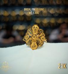 21k Hallmarked Gold Finger Ring