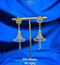 22k Gold Jhumka Earrings
