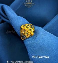 916 Hallmarked Gold Finger Ring