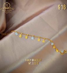 22K Gold Fancy Bracelet – 916 Hallmark