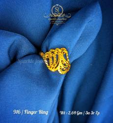 Spiral 22k Women Gold Finger Ring