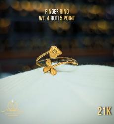 Gold Finger Ring Dual-Motif Design