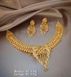 21K Hallmark Gold Bridal Necklace Set