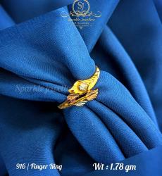 22 Carat Women Gold Finger Ring