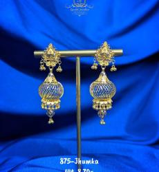 21k Prithibi Jhumka Earrings