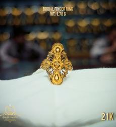 21K Yellow Gold Bridal Finger Ring