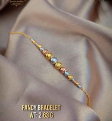 22K Gold Multi-Color Fancy Ball Bracelet
