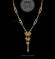 22k Gold Long Butterfly Chain