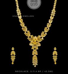 22k Floral Necklace Sets