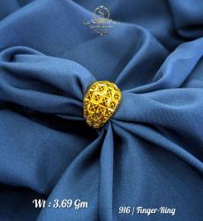 22k Hallmarked Gold Finger Ring