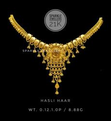 Light Weight Gold Hasli Necklace