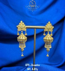 Beautiful Jhumky 21k gold Earrings