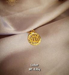 21K Gold Lightweight Allah Locket 