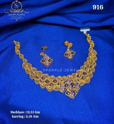 Luxury Dubai Gold Necklace Jewelry Set