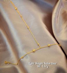 Light Weight 916 Gold Ratan Chur
