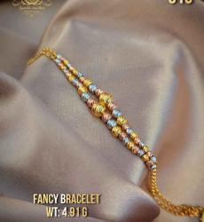 Fancy Dual Disco 22k Ball Bracelet