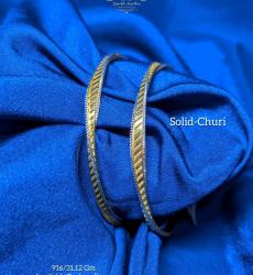 Elegant 916 Gold Bangle Set for Women