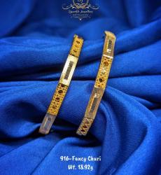 916 Gold Hallmark Fancy Bangle