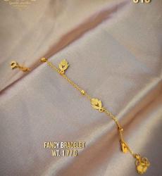 Lightweight 22K Gold Charm Bracelet