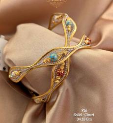 Beautiful 916 Gold Solid Churi