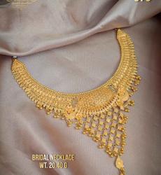 21k Bridal Style Gold Necklace