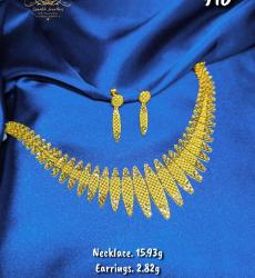 Exquisite 22k Gold Dubai Necklace Set