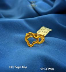 Lightweight 22 Karat Gold Finger Ring