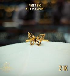 Beautiful Butterfly 21k Gold Ring