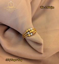 22K Ladies Gold Balls Ring